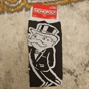 Monopoly Black Casual Socks